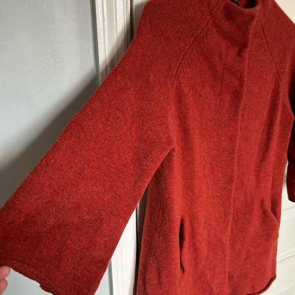 Eileen Fisher cardigan, large snap closure, elbow length sleeves - Picture 2 of 7